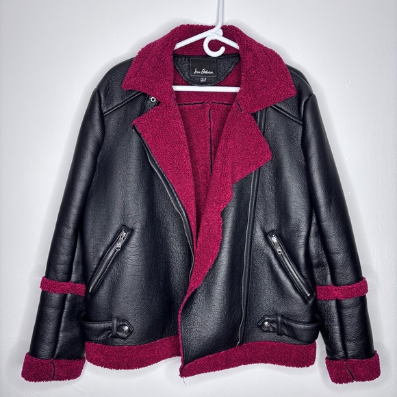 Sam Edelman Jackets & Blazers - Sam Edelman Faux Leather Sherpa Moto Jacket